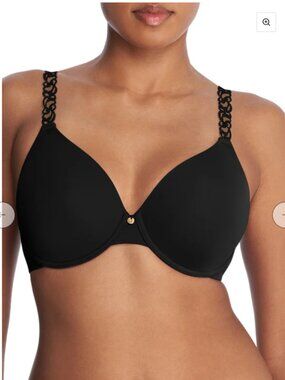 NWT - Natori Pre Luxe Custom Coverage Contour Underwire Bra in Black - Sz 34DDD